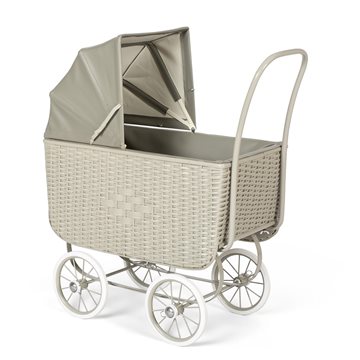 By Astrup -  Dukkevogn retro rattan flet - Grey